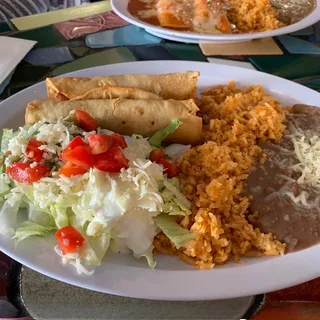 2 Pieces Flautas Lunch