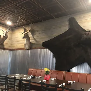 Decorations inside the restaurant
