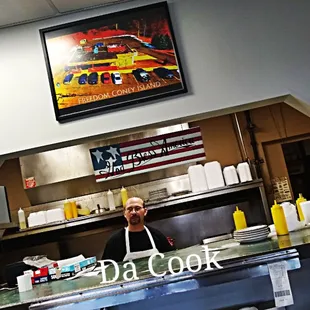 a man behind the counter