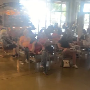 It's a large waiting area