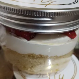 a mason jar of desserts