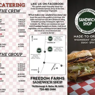 Sandwich Menu page 2