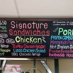 Signature Sandwiches
