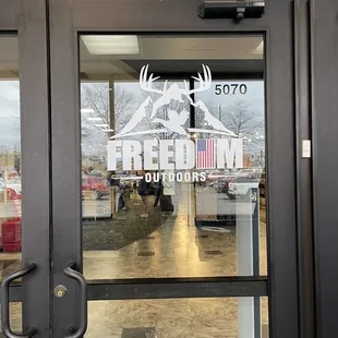 One of the entrance doors