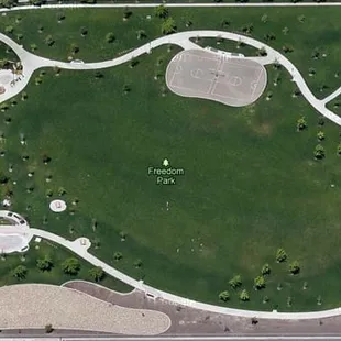 Freedom Park, as seen on Google Earth, looks like the Statue of Liberty.