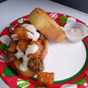 Travis sandwich (chicken fried steak sandwich)