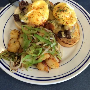 steak benedict. can you tell my husband is ready to eat, but I said for the love of yelp....