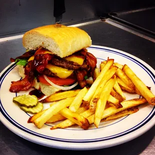 Double bacon BBQ burgher