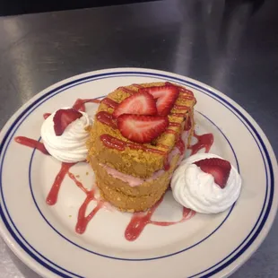 Strawberry crunch French toast
