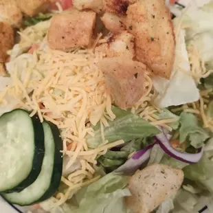 House Salad with added cheese