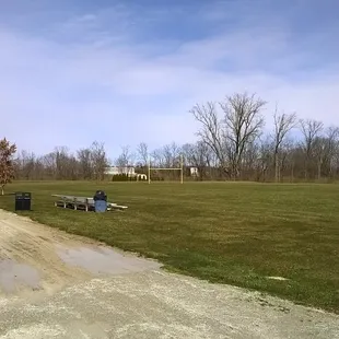 football and soccer fields east of the playground