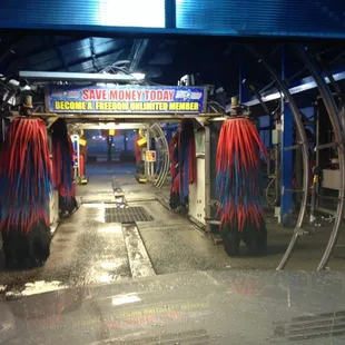 Early morning scrub.