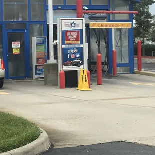 Outside signage at Automatic Carwash.