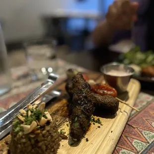 a plate of food on a table
