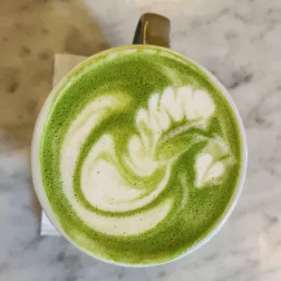 Matcha with macadamia milk