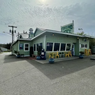 the front of the restaurant