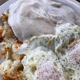 Chicken fried steak breakfast