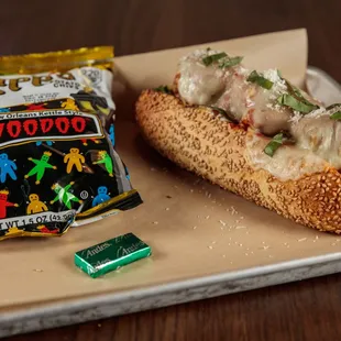 Meatball Sub with Voodoo Chips