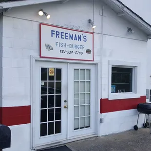 the front of the restaurant