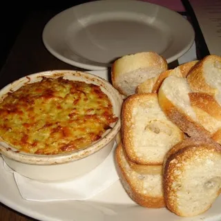 Hot Artichoke Dip with Crisp Bread