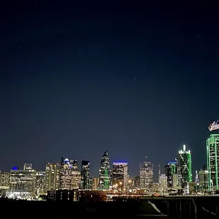 Out front, across the street is this lovely view of downtown &amp; the Margaret Hunt Hill Bridge.