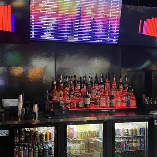 Bottles and bottles of booze and beer