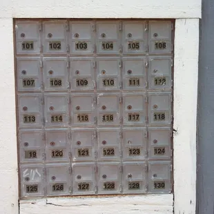 post office boxes from years gone by