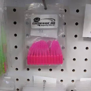 a display of fishing lures