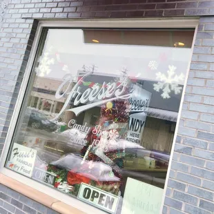 a christmas window display