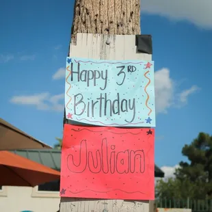 Cute sign they had up when we got there