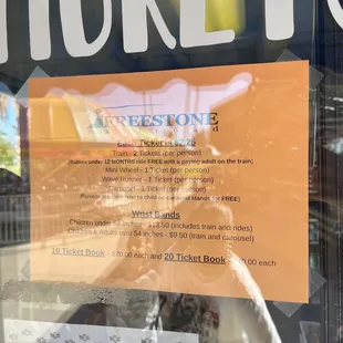 Each ticket is $2.25; 10 ticket book for $20