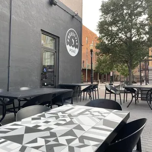 Outdoor patio seating