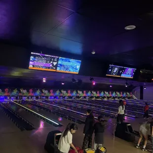The lanes light up!! Super cool.
