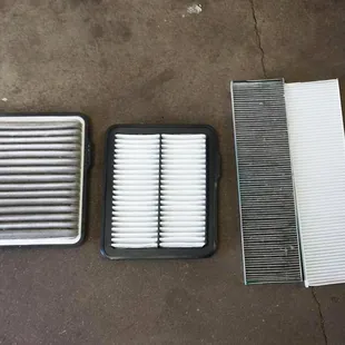 Old vs New  #ifyourcarsmells #thismightbewhy #cabinfilter #airfilter