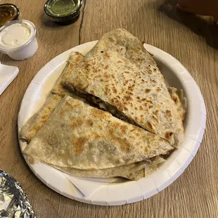 From the food truck right outside. Hopefully they'll have more yummy food trucks!