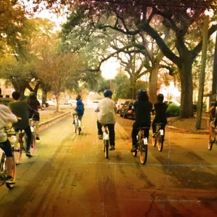 The gang rolling down Ursuline Ave - Johns favorite street in NOLA.