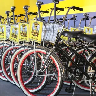 Our sweet American made tour bikes. $1000 bucks a piece - we spared no expense in putting together the world's nicest bike tour fleet.