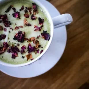 Rose Cardamom Matcha Latte