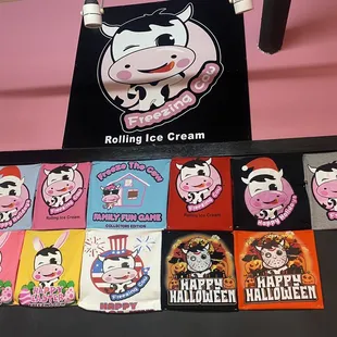 a display of ice cream