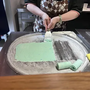 You can watch them make the ice cream!