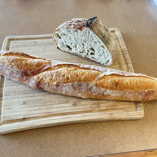 Baguette and sourdough