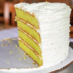 a slice of cake on a plate