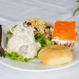 a plate of food on a table
