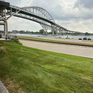 View of the Blue Water Bridge from inside