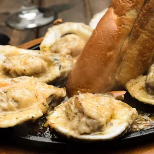 CharGrilled Oysters at Fremin&apos;s Restaurant in Thibodaux, LA