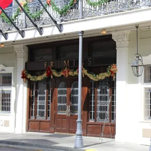 Decorated entrance for Christmas