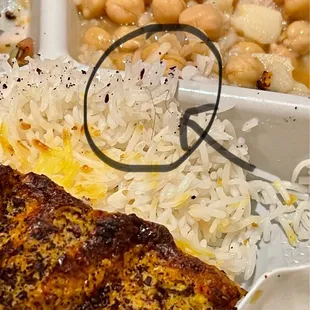 Hair in rice