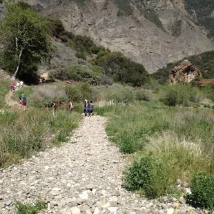 The 2nd half of the long walk to Red Rock, this is halfway in and you still go up around that mountain ridge