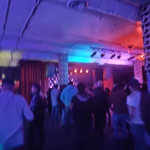 a crowd of people dancing