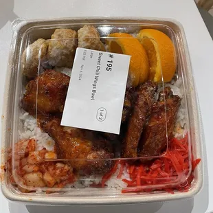 Sweet Chili Wings Bowl